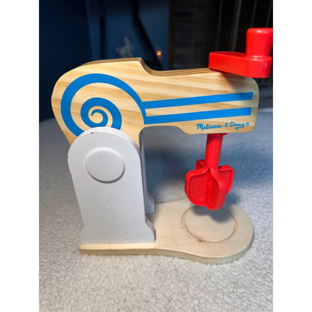 Melissa & Doug Wooden Stand Mixer Toy Kids Pretend Play Kitchen